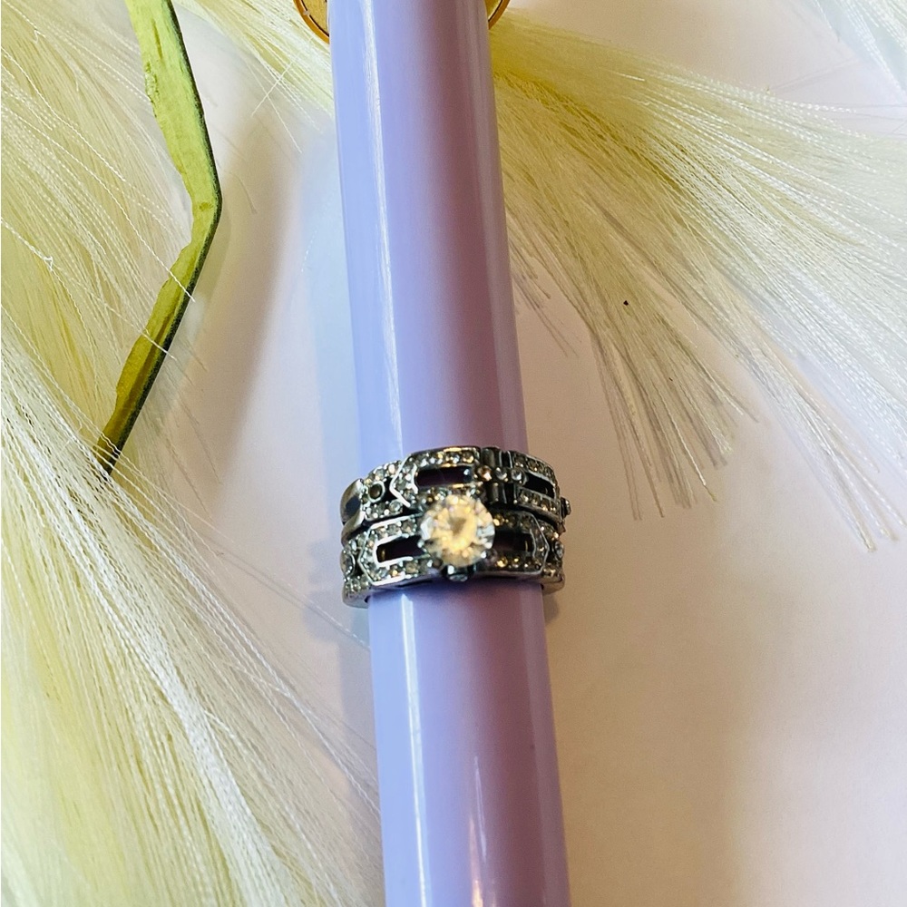 🔥❤️2pcs Fashion Diamond stone ring any occasion for women - Picture 6 of 6